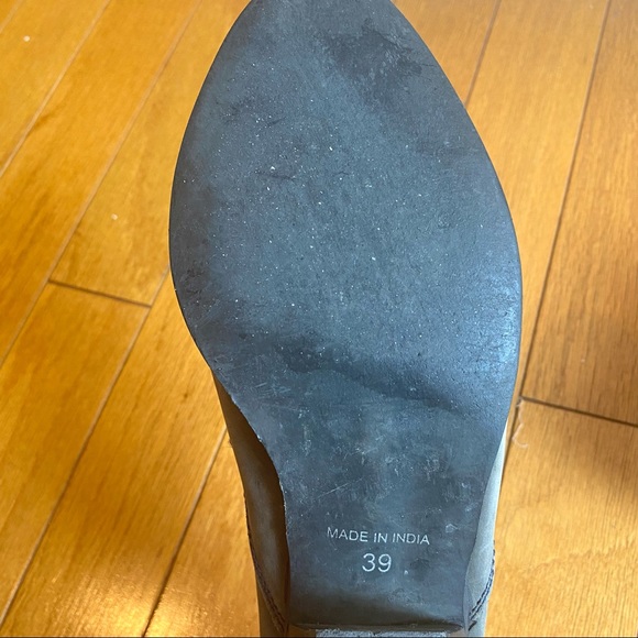 Aldo Leather Cowboy Ankle Booties Grey - Picture 9 of 10